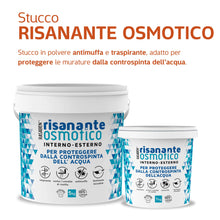 Carica l'immagine nel visualizzatore di Gallery, RASABEN -Risanante Osmotico, Stucco in Polvere per Risanamento di Murature Umide e Impermeabilizzare Pareti e Pavimenti,