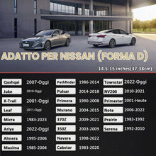Carica l'immagine nel visualizzatore di Gallery, GIANT PANDA Coprivolante per Nissan, a forma di D, per Qashqai,Juke,X-Trail,Leaf(nero, misura standard)