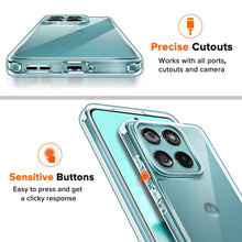 Carica l'immagine nel visualizzatore di Gallery, iVoler Anti Ingiallimento Chiaro Cover per Motorola Moto Edge 60 Fusion 5G / Edge 60 5G, Antiurto di Grado Militare Tras