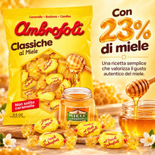 Carica l'immagine nel visualizzatore di Gallery, Ambrosoli Caramelle Classiche al Miele 135 g con 23% di Miele