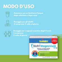 Carica l'immagine nel visualizzatore di Gallery, Nutri'Magnesium 300+ - Magnesio, Vitamine B ed E, 160 Compresse