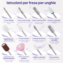 Carica l'immagine nel visualizzatore di Gallery, Fresa per Unghie Professionale Lima Elettrica per Unghie, Viola