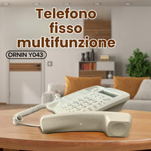 Carica l'immagine nel visualizzatore di Gallery, Ornin Y043 Telefono fisso con altoparlante, visualizzazione chiamate tramite LCD, Bianco