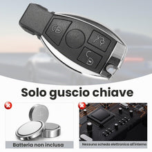 Carica l'immagine nel visualizzatore di Gallery, Per Mercedes Benz 3 pulsanti 2 batterie Portapila Chiave a Guscio auto