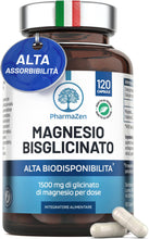 Carica l'immagine nel visualizzatore di Gallery, Magnesio Bisglicinato 1500mg con Vitamina B6 – Supporta Stress e Stanchezza