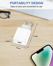 Carica l'immagine nel visualizzatore di Gallery, Originale Apple MFi 20W USB C Caricatore iPhone Rapido con 2M Cavo Ricarica per iPhone 14 13 12 11 Pro Max/Mini/XS/X/8