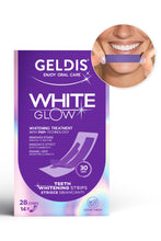 Carica l'immagine nel visualizzatore di Gallery, GELDIS Whitening Strips WHITEGlow, Striscie Sbianca Denti, 28 strisce per 14 giorni, Rimuove Macchie Superficiali, Delic