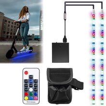 Carica l'immagine nel visualizzatore di Gallery, Striscia di luci per scooter elettrico, striscia di luci LED RGB per scooter elettrico con telecomando, striscia LED res