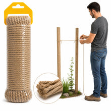 Carica l'immagine nel visualizzatore di Gallery, Corda di Canapa Naturale 100%, Spago Multiuso per Giardinaggio, Decorazioni, Macramè e Fai da Te, Disponibile in 4mm, 6m