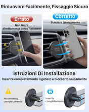 Carica l'immagine nel visualizzatore di Gallery, YOSH Porta Cellulare Auto Magnetico per MagSafe, Supporto Telefono Auto