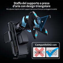 Carica l'immagine nel visualizzatore di Gallery, MANKIW Caricatore Wireless Auto, 15W Ricarica Wireless Auto con Bloccaggio Automatico, Rotazione 360° &amp; Luci RGB, Compat