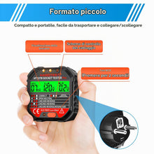Carica l'immagine nel visualizzatore di Gallery, Tester di presa con test RCD e schermo LCD di tensione Fi, indicatore di tensione di dispersione e corrente, 6 tipi di d