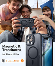 Carica l'immagine nel visualizzatore di Gallery, CANSHN Cover Magnetica per iPhone 16 Pro(6,3 Pollici), Compatibile con MagSafe, [Protezione Completa Della Fotocamera], 