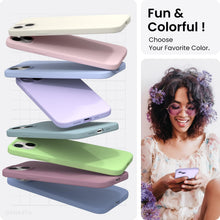 Carica l'immagine nel visualizzatore di Gallery, ORNARTO Cover per iPhone 14 Silicone,Antiurto,Lilla Pastello