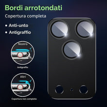 Carica l'immagine nel visualizzatore di Gallery, Fitudoos [2 Pezzi Vetro Temperato Pellicola Protettiva Fotocamera Compatibile con iPhone 17 Pro, Lega di alluminio Prote