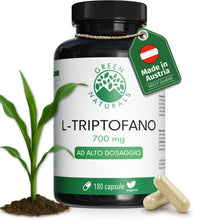 Carica l'immagine nel visualizzatore di Gallery, Green Naturals L-Triptofano 700 mg per capsula – 180 capsule