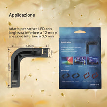 Carica l'immagine nel visualizzatore di Gallery, BOXPUT Connettore Angolare a LED per Strisce, Senza Cuciture, Universale, Adatto per Strisce da 8 mm a 12 mm
