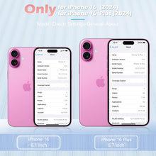 Carica l'immagine nel visualizzatore di Gallery, imluckies Glitter Pellicola Fotocamera per iPhone 16 - iPhone 16 Plus, AR+AF Vetro Temperato &amp; 9H Antigraffio Metallo Pr