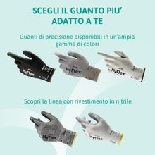 Carica l'immagine nel visualizzatore di Gallery, Ansell HyFlex 48-101 Guanti da Lavoro Sottili, Fodera Elastica con Rivestimento in Poliuretano, Protezione Professionale