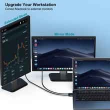 Carica l'immagine nel visualizzatore di Gallery, BENFEI Cavo USB C (Thunderbolt 4/3) a DisplayPort 1.4 1,8M (8K@60Hz, 4K@144Hz), Cavo USB tipo C a DisplayPort per iPhone