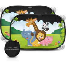 Carica l'immagine nel visualizzatore di Gallery, Tendine parasole bambini Buio Ottimale con protezione UV certificata - accessori auto, 2 pezzi 51x31cm, protezione solar