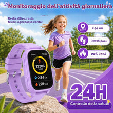 Carica l'immagine nel visualizzatore di Gallery, Smartwatch Bambini con 18 Giochi Educativi Contapassi Sonno Touch HD 1,83"