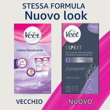 Carica l'immagine nel visualizzatore di Gallery, Veet - Crema decolorante viso e corpo - 2 flaconi da 75 ml
