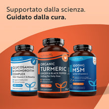 Carica l'immagine nel visualizzatore di Gallery, Nutravita Curcuma Bio, Piperina e Zenzero 1440 mg - 180 Curcumina Capsule