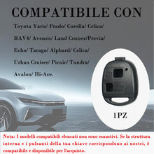Carica l'immagine nel visualizzatore di Gallery, SUPALAND Guscio Chiave di Ricambio a 2 Tasti Per Telecomando Auto Senza Lama Compatibile con Toyota Yaris Prado Corolla 