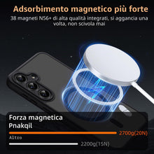 Carica l'immagine nel visualizzatore di Gallery, Pnakqil Magnetica Cover per Samsung Galaxy S23 FE Compatibile con MagSafe con 2 Vetro Temperato,Custodia Traslucida Opac