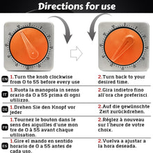 Carica l'immagine nel visualizzatore di Gallery, Kitchen Timers, Timer Da Cucina Con Allarme Forte, Non Richiede Batterie, 100% Meccanico - Retro Magnetico, Squisito Cor