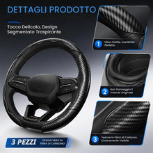 Carica l'immagine nel visualizzatore di Gallery, 3pcs Coprivolante Antiscivolo in Fibra di Carbonio