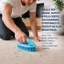 Carica l'immagine nel visualizzatore di Gallery, IPEA Spazzola per Pulire Tessuti, Bucato, Superfici di Casa, Macchie Ostinate - [ SETOLE DURE ] - Impugnatura Comoda - Multiuso per Rimuovere Macchie da Divano e Biancheria - Pulizia Profonda