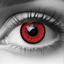 Carica l'immagine nel visualizzatore di Gallery, Meralens Lenti a Contatto Colorate Lupo Rossa rosse Flower Lenses - con porta lenti a contatto - lentes ideali per Costu