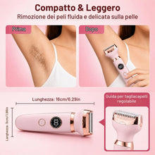 Carica l'immagine nel visualizzatore di Gallery, Rasoio Elettrico Donna Impermeabile IPX7 USB C 60 Minuti di Utilizzo