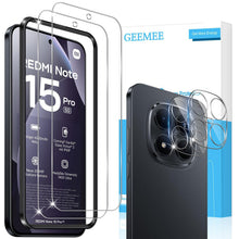 Carica l'immagine nel visualizzatore di Gallery, 2+2 Pezzi per Xiaomi Redmi Note 15 Pro 5G Vetro Temperato, Pellicola Vetro Temperato e Fotocamera Vetro temperato, 9H Pr