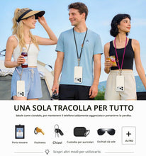 Carica l'immagine nel visualizzatore di Gallery, memumi Set Esclusivo Cordino per Telefono 2 Pezzi (Lungo + Corto), 3 Utilizzi, Design Intrecciato alla Moda, Universale 