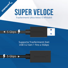 Carica l'immagine nel visualizzatore di Gallery, SABRENT Cavo Prolunga USB 3.2 Gen1 (1,8m) Maschio a Femmina, Cavo Estensione USB Trasferimento Dati e Ricarica per Hub &amp;