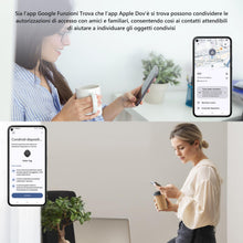 Carica l'immagine nel visualizzatore di Gallery, VOCOlinc Smart Tag Tracker Compatibile con Android Google Funzioni Trova o iOS Apple Dov'è App, Bluetooth Localizzatore 