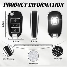 Carica l'immagine nel visualizzatore di Gallery, Cover Chiave Auto per Peugeot 208 308 2008 3008 Citroen C3 C4 C5