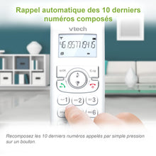 Carica l'immagine nel visualizzatore di Gallery, VTech CS1500 Telefono wireless DECT a doppia carica con blocco chiamata, ID chiamata/chiamata in attesa, altoparlante vi