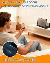Carica l'immagine nel visualizzatore di Gallery, Accessori Smartphone 12 Pollici Lente Ingrandimento Schermo 3D HD, Pieghevole e Anti-Luce Blu per Guardare Video, Ideale
