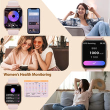 Carica l'immagine nel visualizzatore di Gallery, SLOKSFil Smartwatch Donna con Chiamate Bluetooth, 1.83" Fitness Orologio Smartwatch 3 Cinturini Frequenza Cardiaca SpO2 