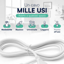 Carica l'immagine nel visualizzatore di Gallery, TEMPO DI SALDI Prolunga elettrica 10 Metri Flessibile e Resistente, con Spina Elettrica e Presa 16A Bipasso. Cavo Prolun