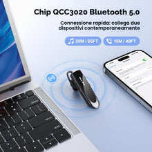 Carica l'immagine nel visualizzatore di Gallery, New Bee Auricolare Bluetooth V5.0, Auricolare Bluetooth Singolo, Nero