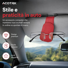 Carica l'immagine nel visualizzatore di Gallery, Porta Occhiali Auto, Portaocchiali da Sole per Aletta Parasole con Clip, Supporto per Occhiali da Vista, Biglietti, Cart