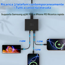 Carica l'immagine nel visualizzatore di Gallery, Caricatore USB C Multiplo 8 Porte con Schermo LED 200W Stazione