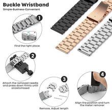 Carica l'immagine nel visualizzatore di Gallery, Cinturino Compatibile con Amazfit Active 2/Active/Active 3 Premium/GTS/GTS 2/Garmin Vivoactive 5, 20mm Ajustable Metallo
