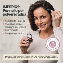 Carica l'immagine nel visualizzatore di Gallery, IMPERIO 2in1 pennello per polvere capelli per applicazione precisa e sfumatura di polvere per radici e per ricreare cioc