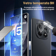 Carica l'immagine nel visualizzatore di Gallery, Locofun Pellicola Vetro Temperato per Xiaomi Redmi Note 15 5G/ Poco M8 e Protezione Lente Fotocamera, Durezza 9H Schermo